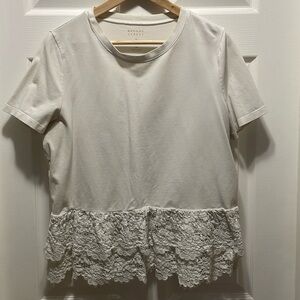 Kate Spade Broome Street lace peplum top